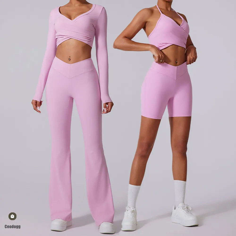 High Waist Flare Leggings for Women - Yoga Pants