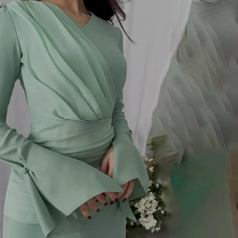 Elegant Backless Long Sleeve Bodycon Dress for Women