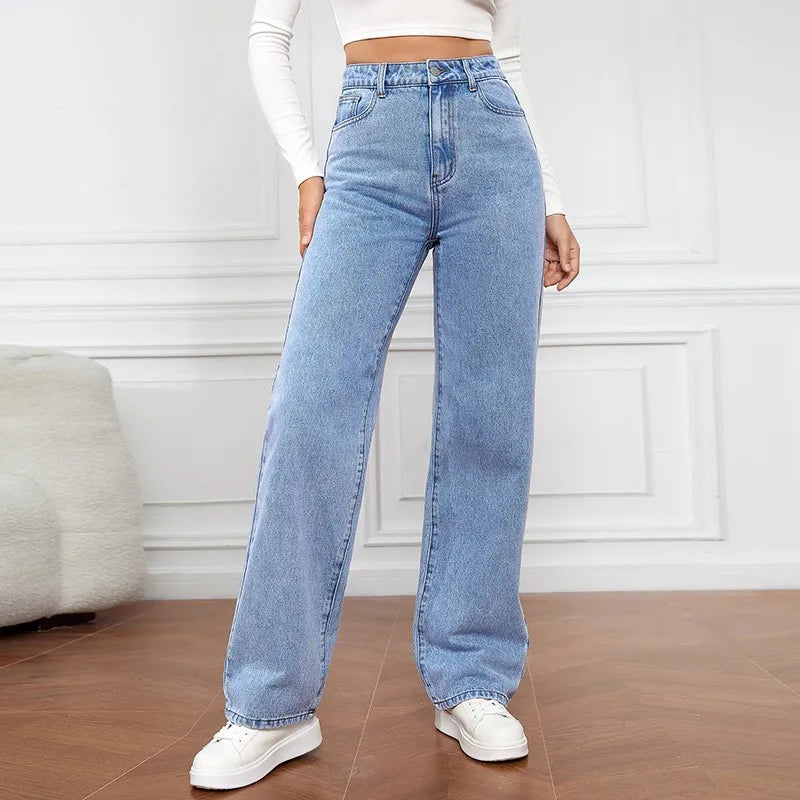 2024 New High Waist Straight Leg Jeans for Women
